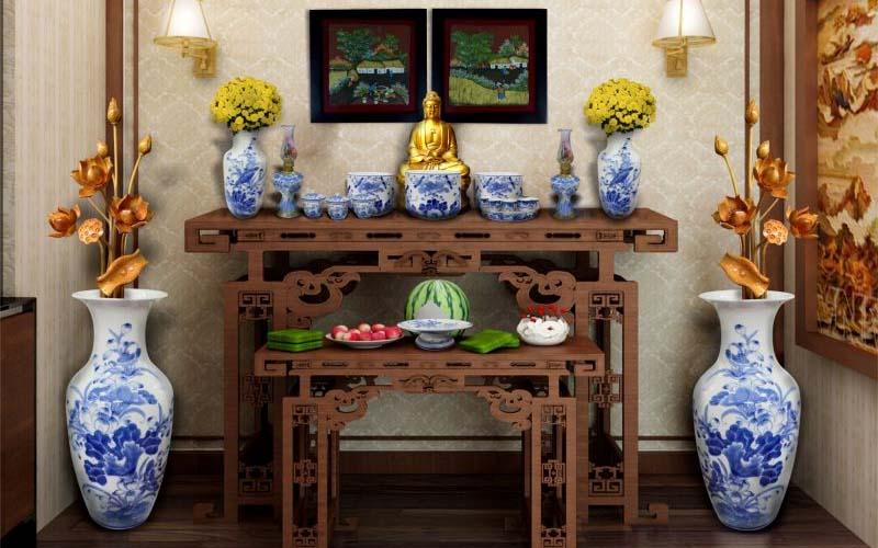 Bàn thờ gia tiên cần bao nhiêu bát hương để đúng phong tục?