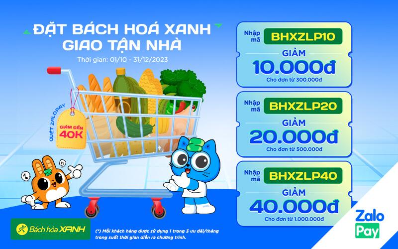 Đặt hàng ngay tại Tripi, nhận giao tận nơi và được giảm thêm đến 40.000đ khi thanh toán qua ZaloPay.