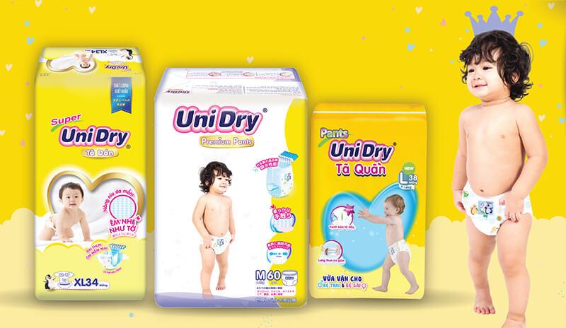 Vì sao mẹ nên lựa chọn tã bỉm Unidry cho bé yêu?