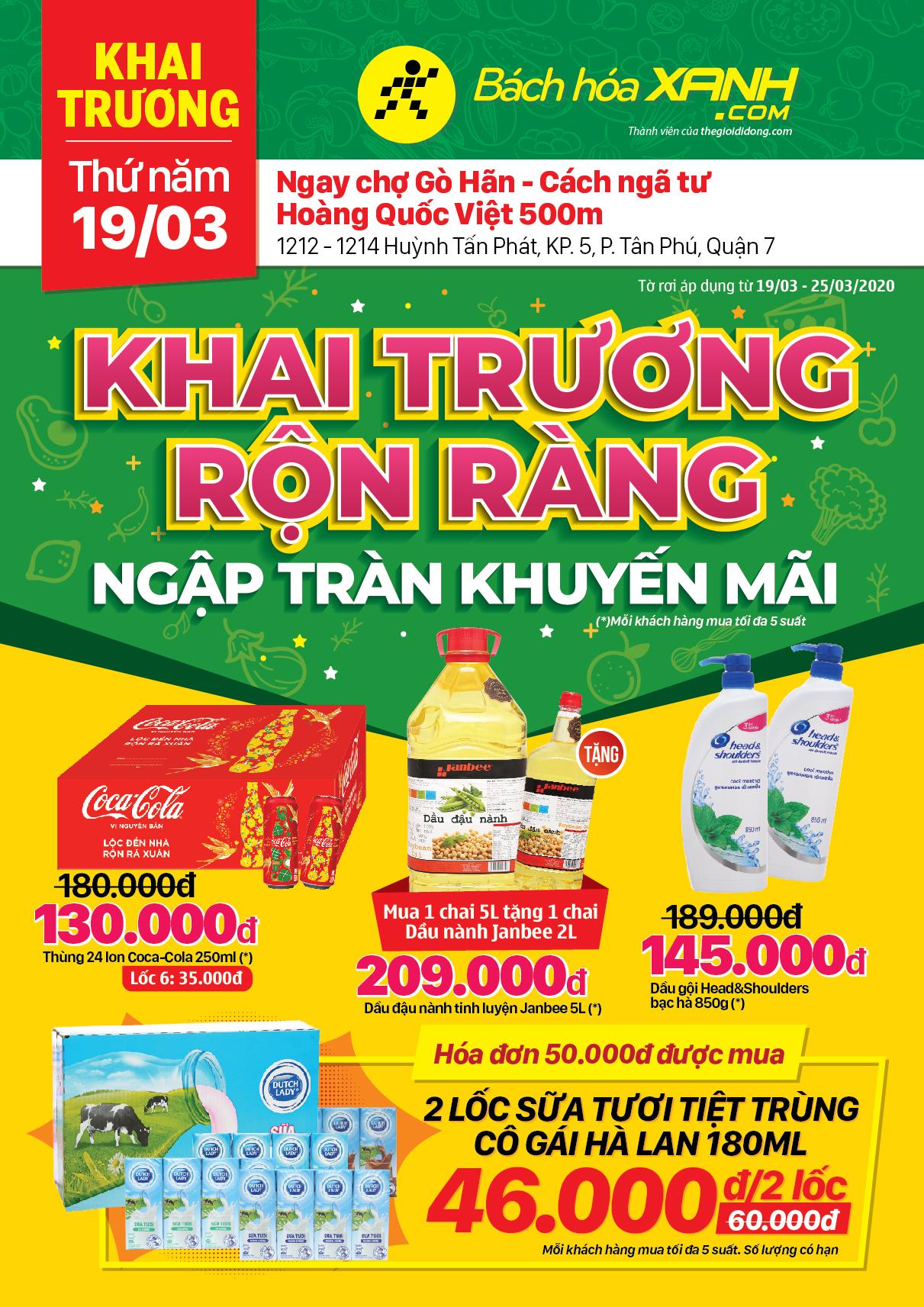 Cửa hàng Tripi tại 1212 Huỳnh Tấn Phát, Quận 7 chính thức khai trương vào ngày 19/03/2020.