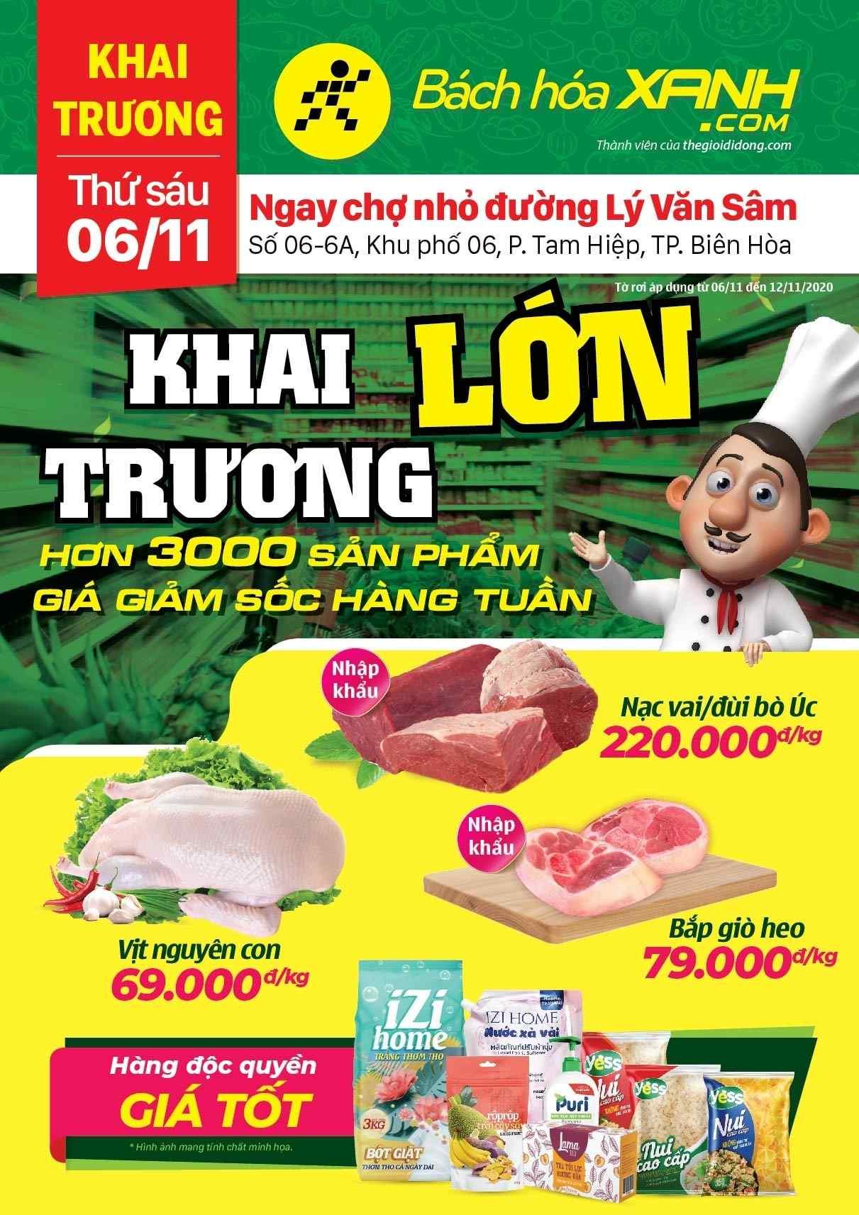 Tripi khai trương tại Số 06-6A, KP.06, Phường Tam Hiệp, TP. Biên Hòa vào ngày 6/11/20