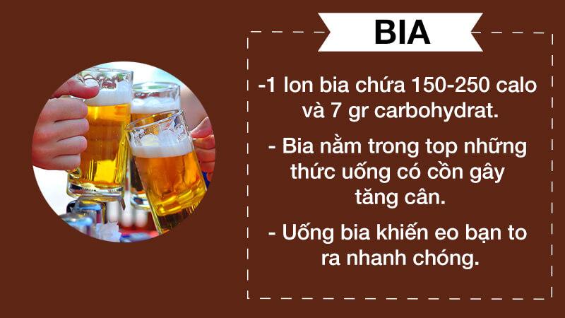 Các loại thức uống có cồn là nguyên nhân gây tăng cân nhanh chóng!