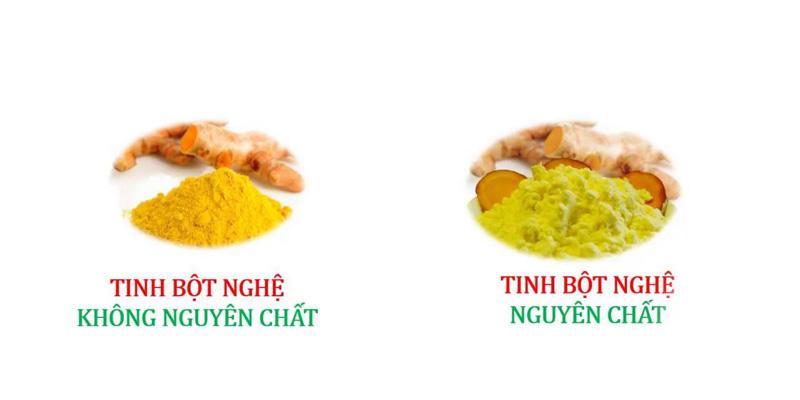 Cách phân biệt tinh bột nghệ thật và giả
