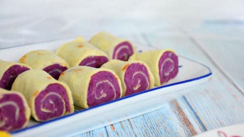 Hướng dẫn làm bánh khoai lang tím cuộn thơm ngon, đẹp mắt và dễ thực hiện, mang đến món ăn hấp dẫn cho mọi gia đình.