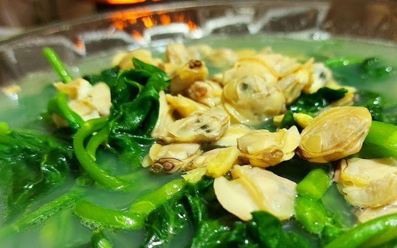 Cách nấu canh ngao mồng tơi thơm ngon, mát lạnh cho ngày hè
