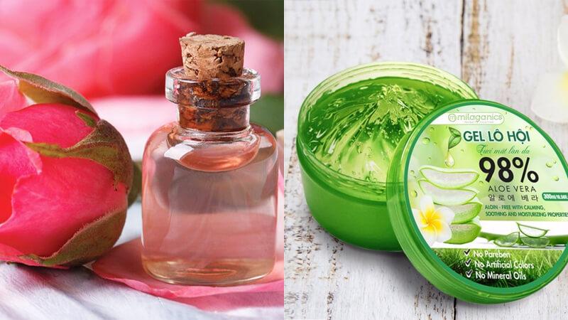 Tự làm xịt khoáng 'dễ dàng' từ nước hoa hồng và gel nha đam