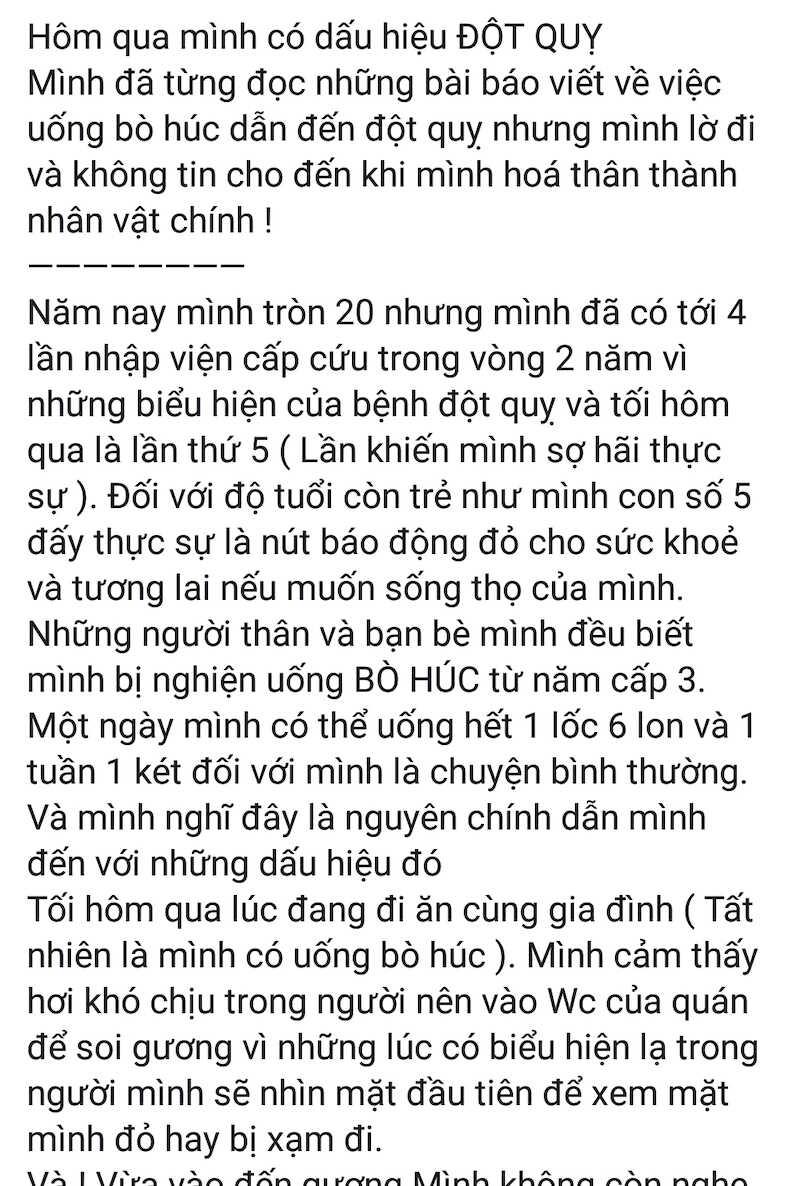 Cô gái trẻ mắc phải thói quen uống bò húc, dẫn đến 5 lần đột quỵ trong 2 năm, một minh chứng rõ ràng về tác hại của việc lạm dụng thức uống năng lượng.