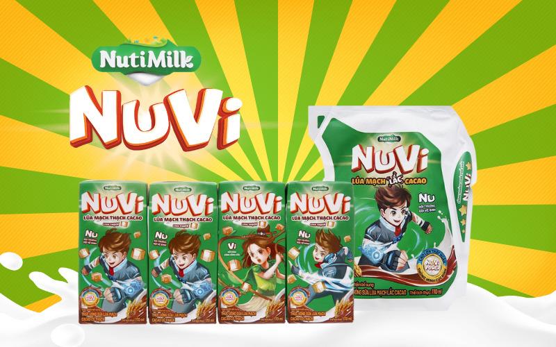Tận hưởng năng lượng từ sữa lúa mạch lắc cacao Nuvi