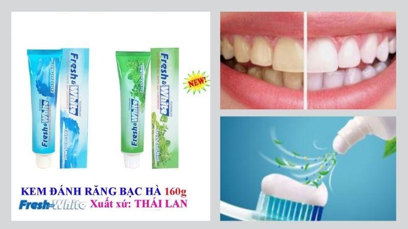 Kem đánh răng Fresh & White giúp răng chắc khỏe và hơi thở thơm mát suốt cả ngày dài.