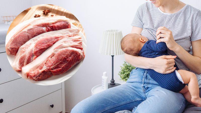 Mẹ sau sinh có nên ăn thịt lợn sề không? Những điều cần lưu ý khi chọn mua thịt lợn sề.