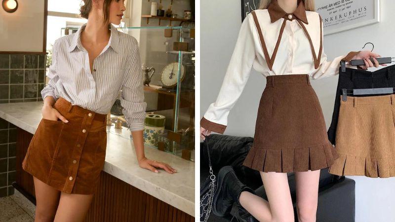 Chân váy nhung tăm nên kết hợp với áo gì? Cùng khám phá 10 cách phối đồ sành điệu với item thời trang này.