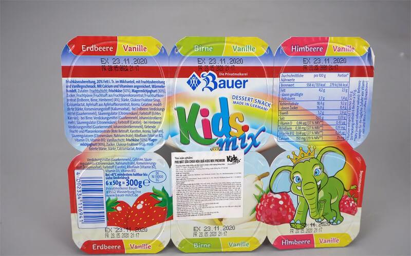 Phô mai sữa chua Kids Mix hoa quả Premium sẽ là một trải nghiệm đầy thú vị cho bé yêu, kết hợp hương vị phô mai sữa chua và trái cây tươi ngon, dễ dàng chiếm trọn trái tim của mọi đứa trẻ.