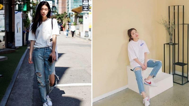 Khám phá 10 cách phối đồ ấn tượng với quần jeans rách, mang đến vẻ ngoài cá tính và thời thượng.