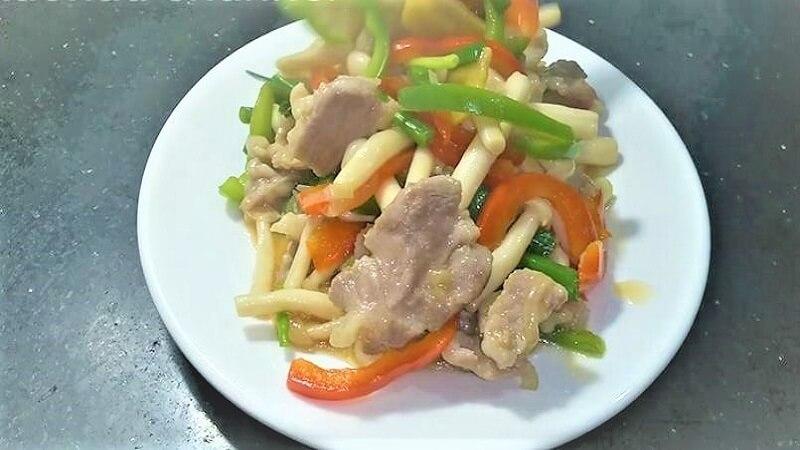 Hướng dẫn làm nấm bạch tuyết xào thịt heo thanh nhã, bổ dưỡng
