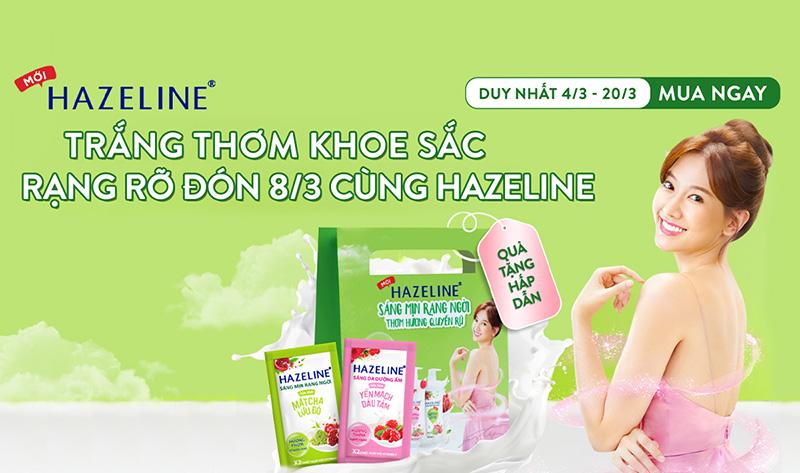 Nhanh tay nhận ngay bộ quà Hazeline hấp dẫn khi mua sản phẩm Unilever