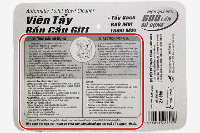 Những lưu ý quan trọng khi sử dụng viên tẩy bồn cầu