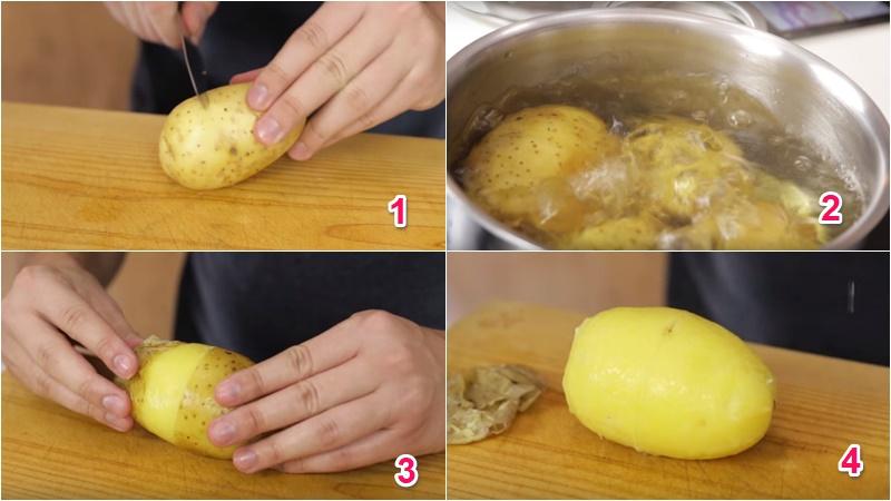Mẹo lột vỏ khoai tây nhanh chóng và hiệu quả