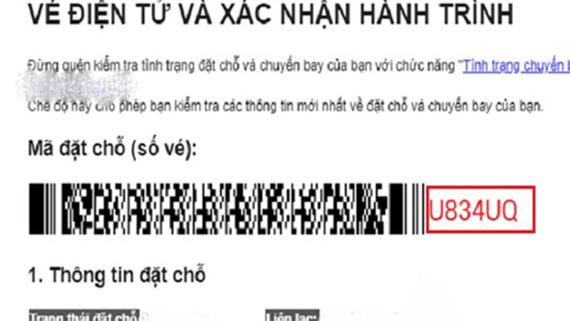 Hướng dẫn tra cứu mã đặt chỗ (code) vé máy bay trực tuyến của các hãng hàng không Việt Nam