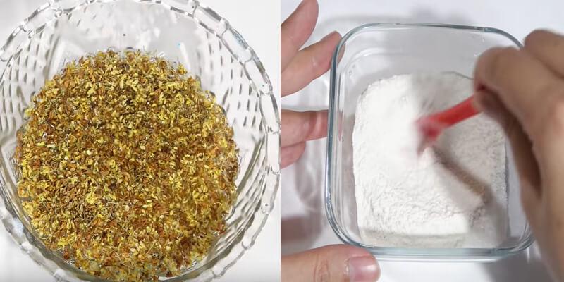 Hướng dẫn làm bánh quế hoa từ bột rau câu