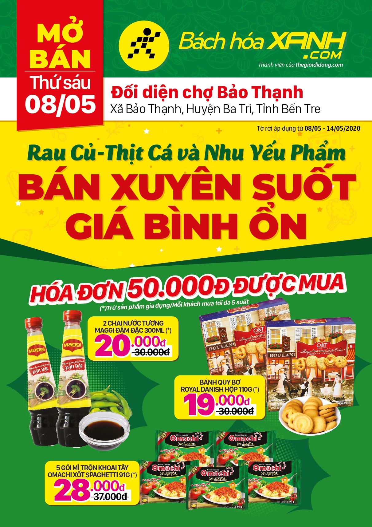 Cửa hàng Tripi tại Xã Bảo Thạnh, Huyện Ba Tri chính thức khai trương vào ngày 08/05/2020
