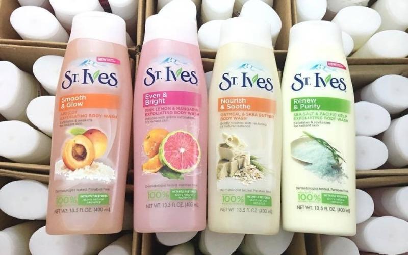 5 dòng sữa tắm St.Ives được phái đẹp tin dùng nhất