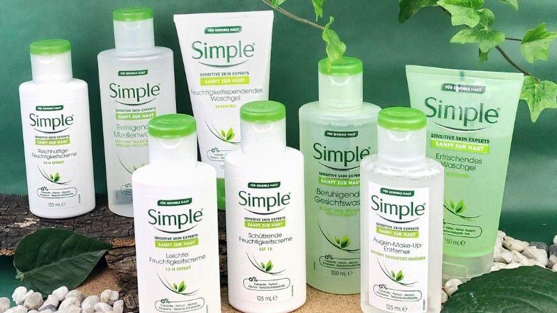 Khám phá đầy đủ các sản phẩm từ thương hiệu mỹ phẩm Simple, dành riêng cho làn da nhạy cảm