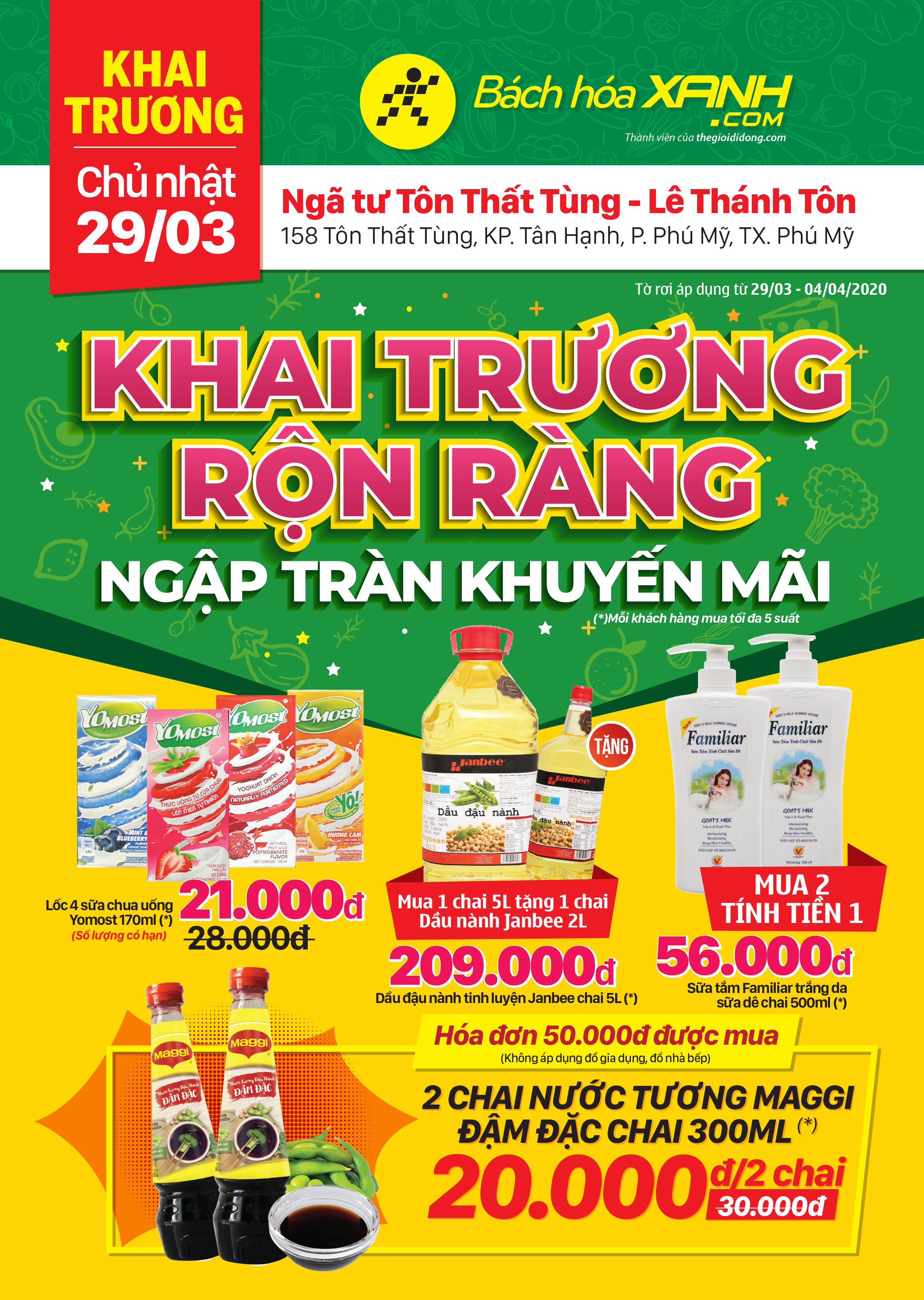 Cửa hàng Tripi tại số 158 Tôn Thất Tùng, TX. Phú Mỹ chính thức khai trương vào ngày 29/03/2020, mở ra cơ hội mới cho các tín đồ mua sắm tại khu vực này.