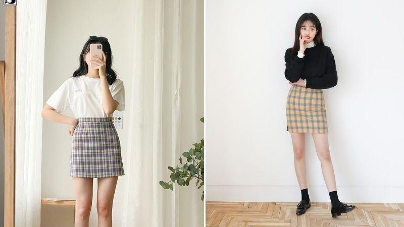 Khám phá 10 cách phối đồ xinh đẹp và sành điệu với chân váy caro dành cho các cô gái yêu thích thời trang.