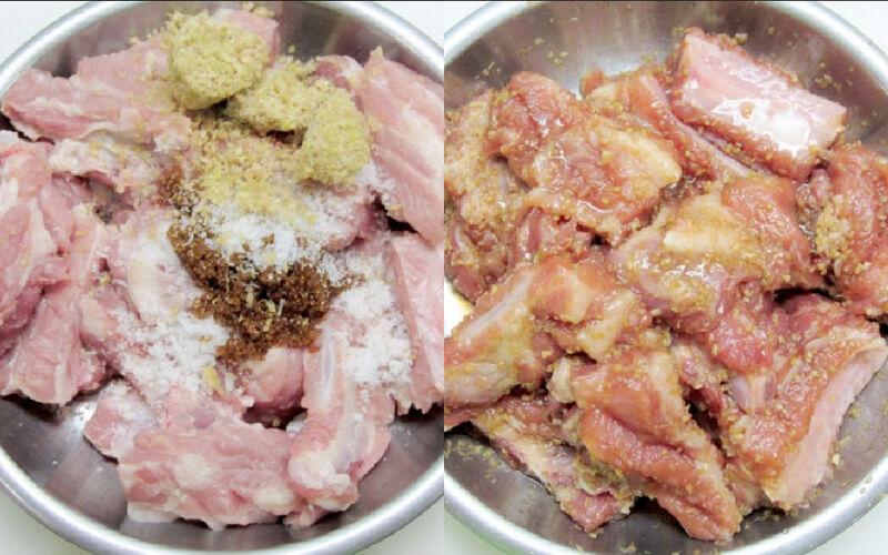 Khám phá công thức làm sườn kho bằng nồi cơm điện đơn giản mà cực kỳ thơm ngon, ăn hoài không chán.
