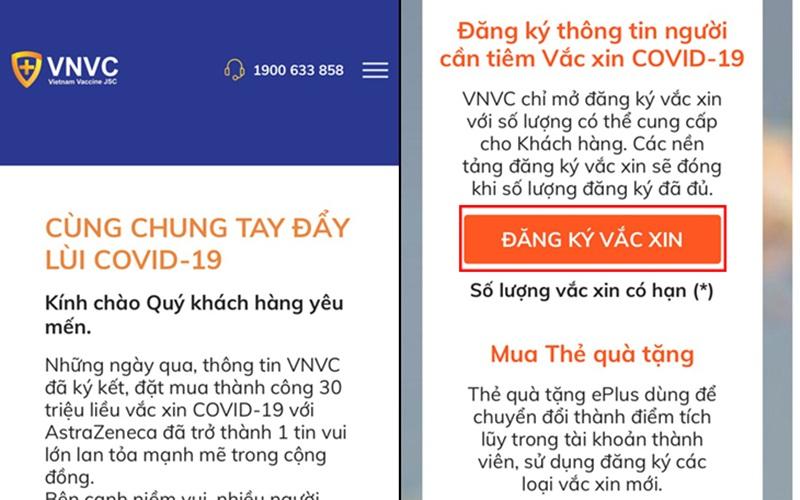 Hướng dẫn đăng ký tiêm vắc xin phòng Covid-19 nhanh chóng qua VNVC trực tuyến