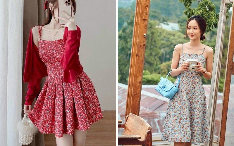 Đầm hoa nhí duyên dáng, như một làn gió xuân nhẹ nhàng, mang đến sự tươi mới và thanh thoát cho phái đẹp.