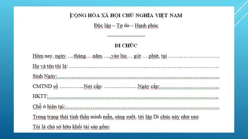 Hướng dẫn chi tiết về thủ tục lập di chúc theo quy định mới nhất của pháp luật