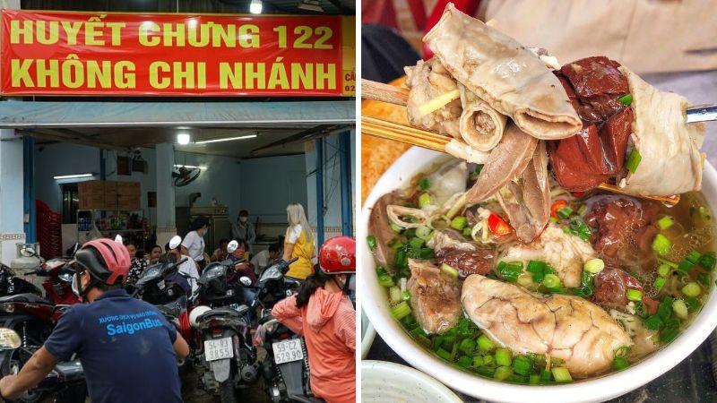 Nhộn nhịp thực khách thưởng thức món huyết chưng người Tiều tại Phạm Văn Hai