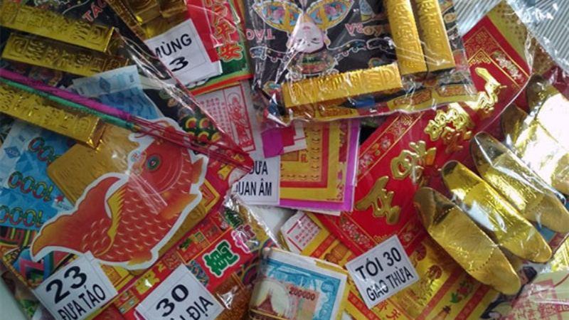 Bộ vàng mã cúng giao thừa Giáp Thìn 2024 bao gồm những lễ vật gì?