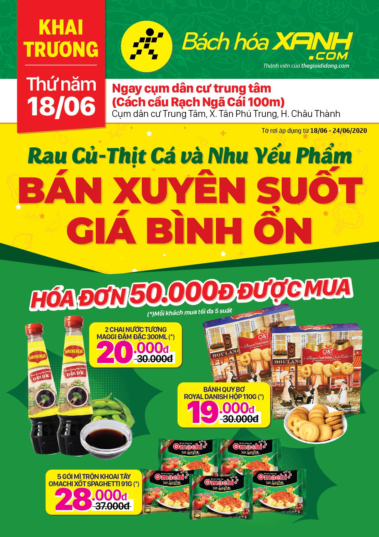Cửa hàng Tripi tại Cụm dân cư Trung Tâm, Xã Tân Phú Trung đã chính thức khai trương vào ngày 18/06/2020, mang đến một không gian mua sắm mới mẻ cho cộng đồng địa phương.