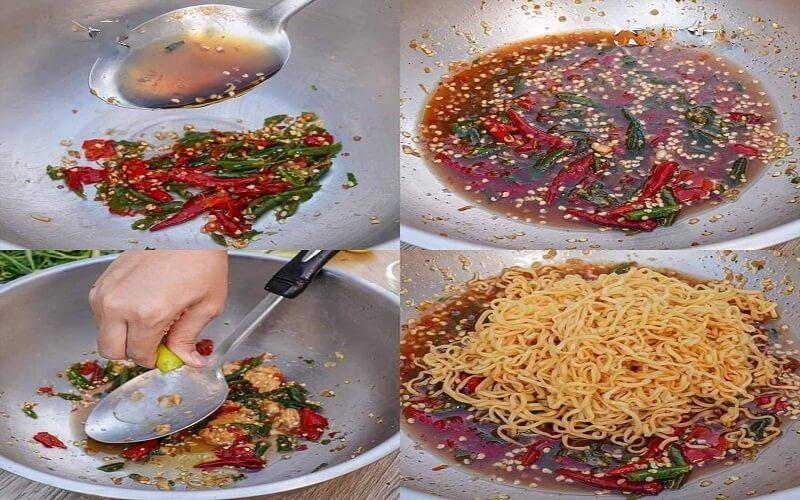 Hướng dẫn làm salad mì gói hải sản Thái Lan chua cay thơm ngon, dễ thực hiện ngay tại nhà.