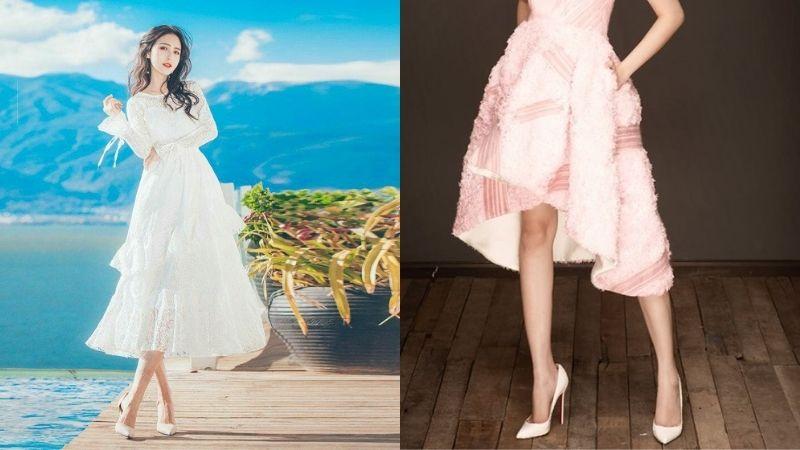 Giày nào phù hợp nhất khi diện đầm xòe để tạo ấn tượng mạnh mẽ?