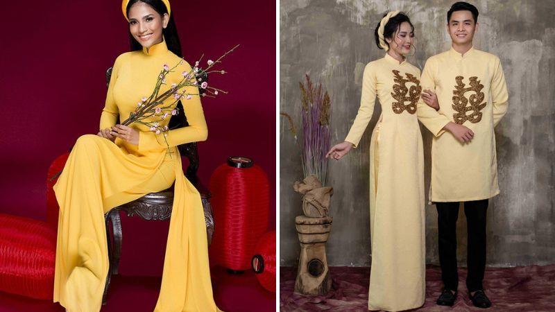 Khám phá hơn 30 mẫu áo dài cưới màu vàng nổi bật, tinh tế, kết hợp vẻ đẹp truyền thống đầy lôi cuốn.