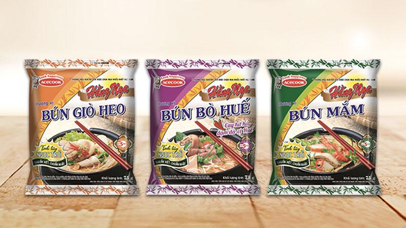 Bún ăn liền Hằng Nga có những loại nào?