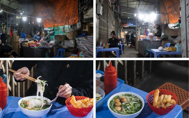 Khám phá ẩm thực khuya tại chợ Long Biên, nơi bạn có thể thưởng thức vô số món ngon, từ các món ăn truyền thống đến đặc sản địa phương, phục vụ đến tận nửa đêm.