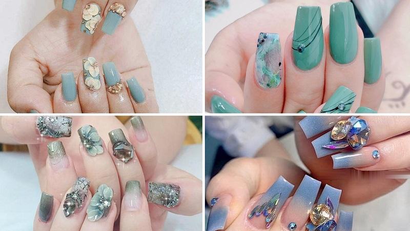 Khám phá 100 mẫu nail màu xanh tuyệt đẹp, thời thượng và đầy lôi cuốn.