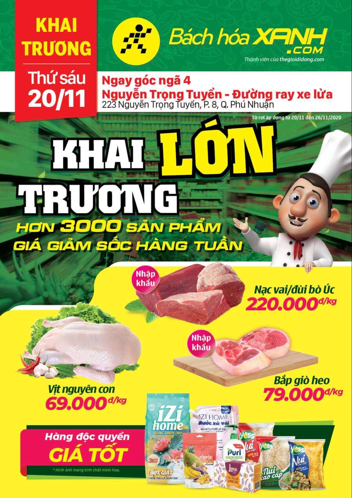 Cửa hàng Tripi tại địa chỉ 223 Nguyễn Trọng Tuyển, Quận Phú Nhuận, chính thức khai trương vào ngày 20/11/2020, mở ra một không gian mới cho những trải nghiệm mua sắm thú vị.