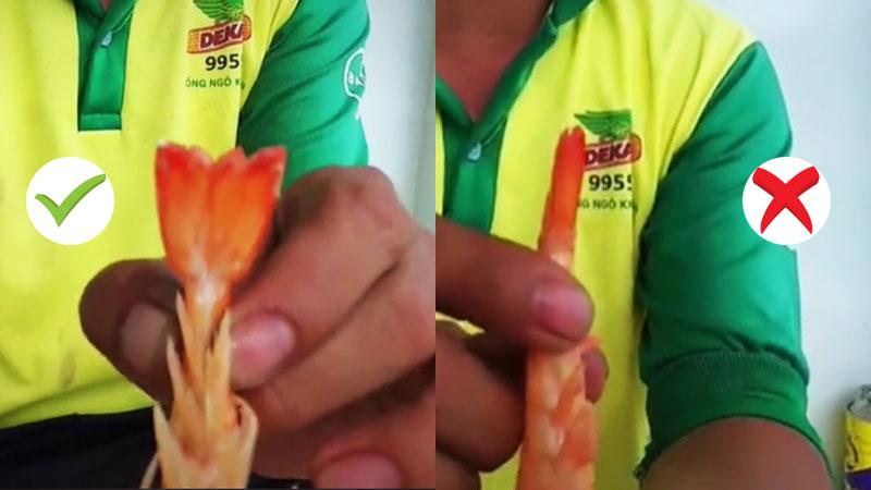 Cách nhận diện tôm tươi hay tôm chết ngay cả khi đã được luộc