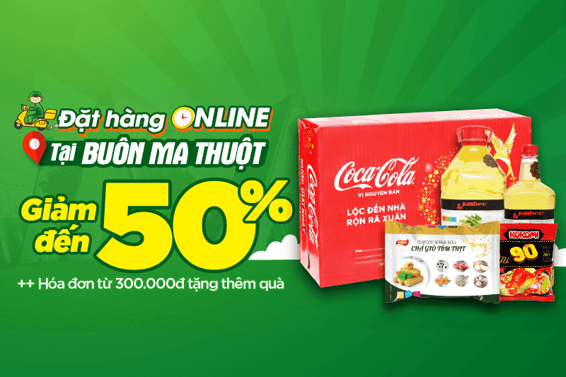 Mừng khai trương Tripi Online tại Buôn Ma Thuột, cơ hội mua sắm với ưu đãi giảm giá lên đến 50%.