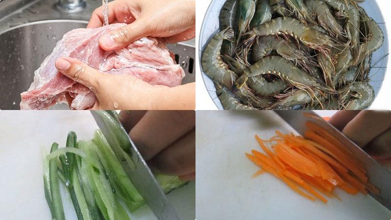 Hướng dẫn làm bún trộn tôm thịt nhanh chóng và đơn giản với gói bún khô, mang đến một món ăn thơm ngon mà không cần quá nhiều thời gian chuẩn bị.