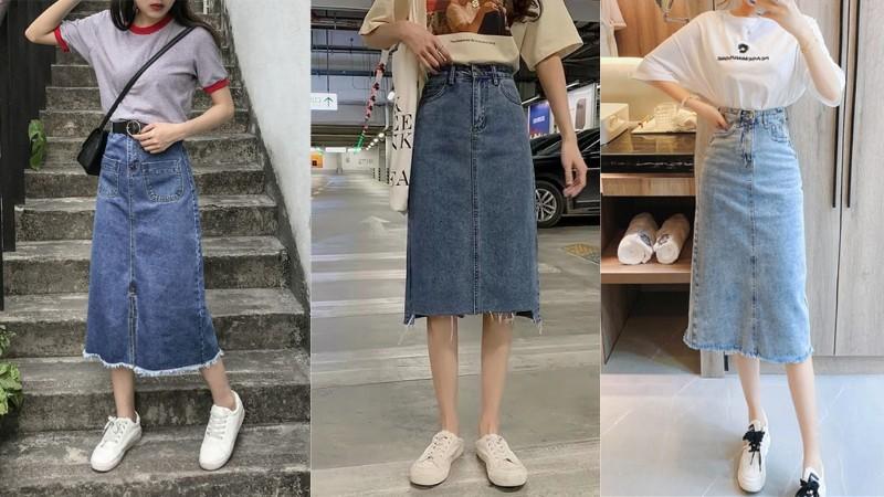 Khám phá 7 cách phối đồ với chân váy jean dài, giúp bạn luôn nổi bật và thời thượng.