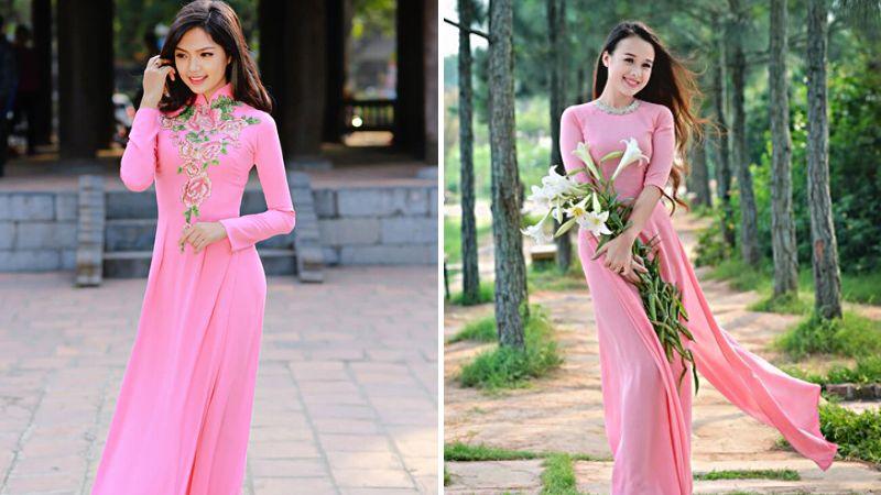 Khám phá hơn 30 mẫu áo dài cưới màu hồng nhẹ nhàng, duyên dáng, được lòng nhiều cô dâu trong ngày trọng đại.