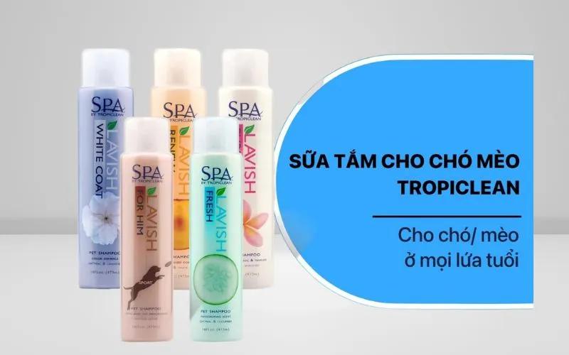 Khám phá 3 dòng sữa tắm cho chó mèo Tropiclean Mỹ, với giá cả phải chăng và hương thơm bền lâu.