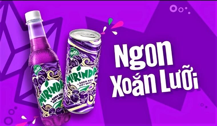 Mirinda soda kem việt quất mới - sự kết hợp hoàn hảo giữa vị chua ngọt và béo ngậy. Bạn đã trải nghiệm chưa?