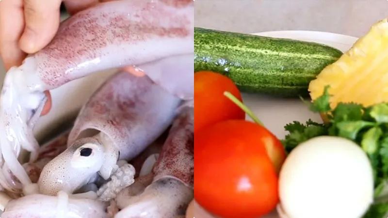 Mực xào cà chua giòn ngọt, thơm lừng, giữ được độ tươi mà không bị ra nước.